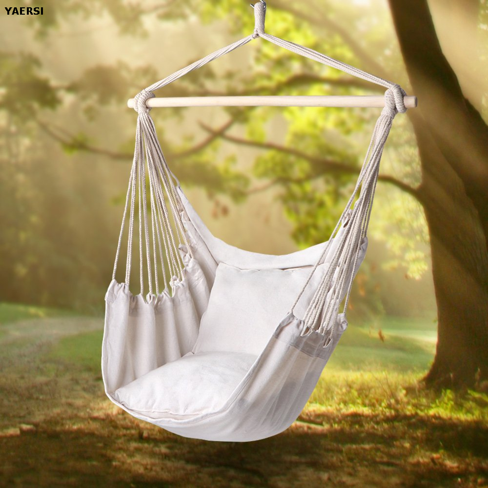 Hanging Hammock Swing with Two Cushions